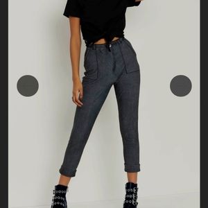 Blackmilk xl not actually denim black cuffed pants